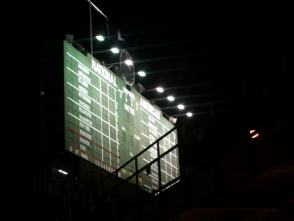 wrigley field scoreboard chicago illinois