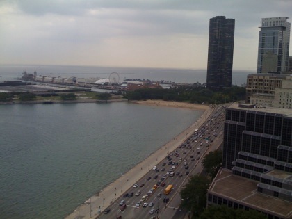 navy pier skyline chicago illinois